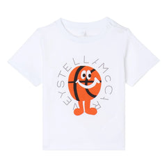 Stella McCartney Kids - Stella Basket T-Shirt aus Bio-Baumwolle | Weiß