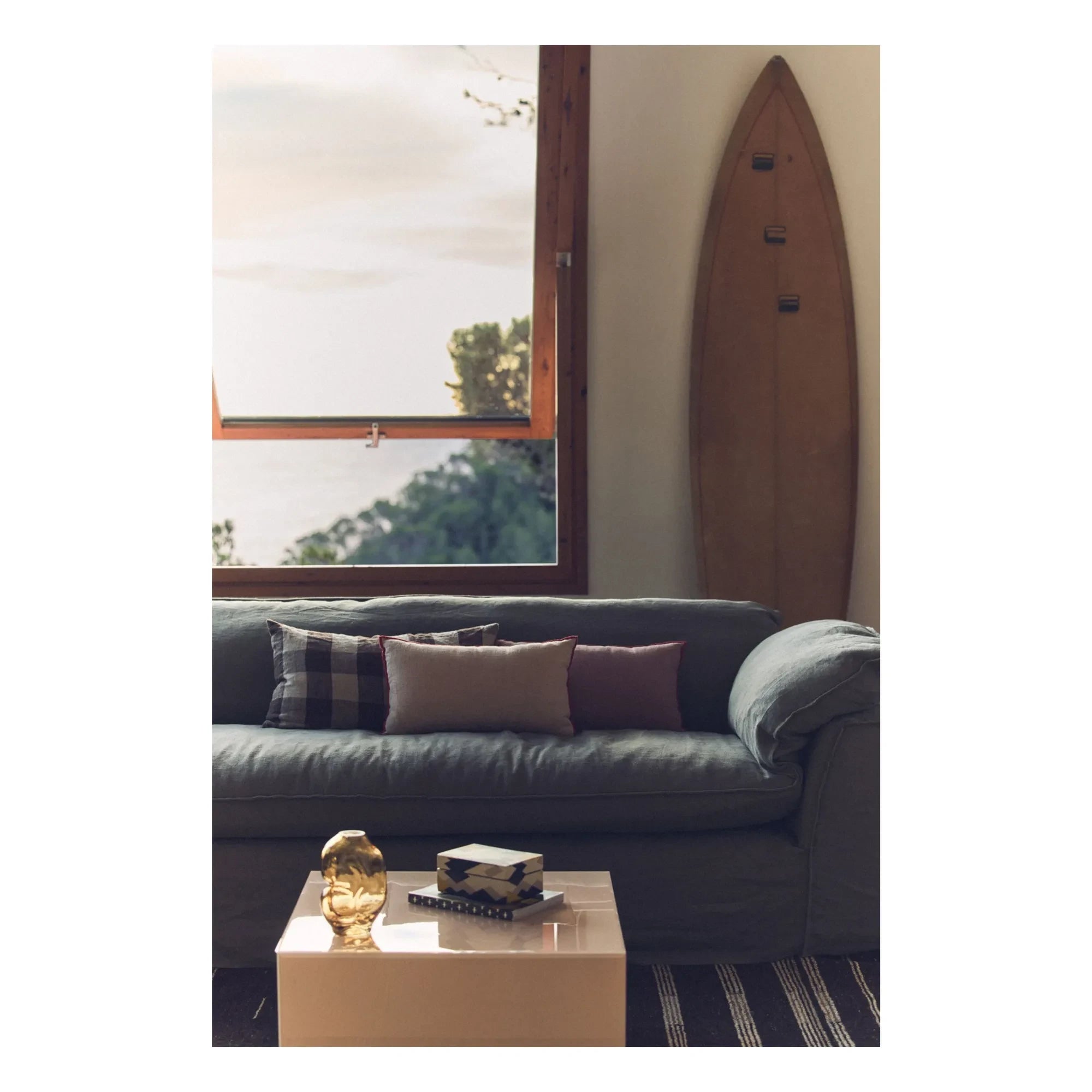 HKliving - 2-Sitzer-Leinensofa Nomad | Khaki