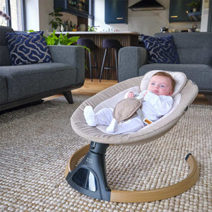 Bababing Automatic Hub 2 Baby Swing - Beige-Baby Bouncers-Beige- | Natural Baby Shower