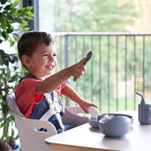 Bababing Una Highchair - White/Wood/Grey-Highchairs-White/Wood/Grey- | Natural Baby Shower