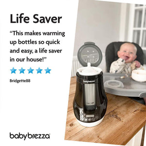 Baby Brezza Bottle + Breastmilk Warmer - Black & White-Bottle Warmers-Black & White- | Natural Baby Shower