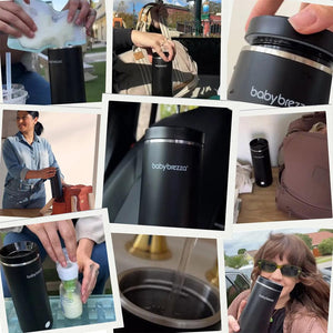 Baby Brezza Superfast Portable Bottle Warmer - Black-Bottle Warmers-Black- | Natural Baby Shower