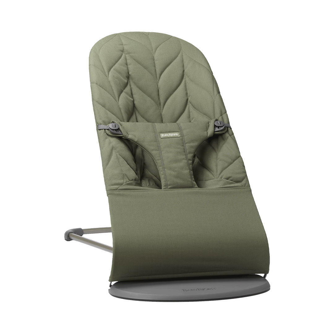 BabyBjörn Bliss Woven Petal Quilt Baby Bouncer - Dark Green-Baby Bouncers-Dark Green- | Natural Baby Shower