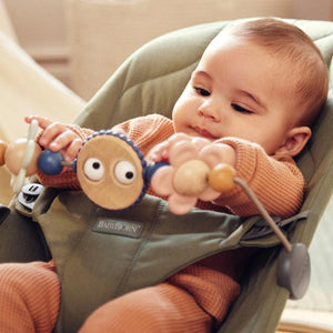 BabyBjörn Bliss Woven Petal Quilt Baby Bouncer - Dark Green-Baby Bouncers-Dark Green- | Natural Baby Shower