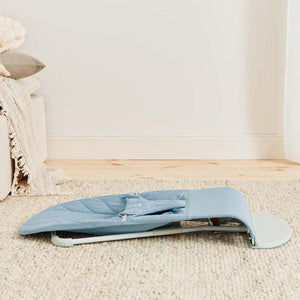 BabyBjörn Bliss Woven Petal Quilt Baby Bouncer - Blue-Baby Bouncers-Blue- | Natural Baby Shower