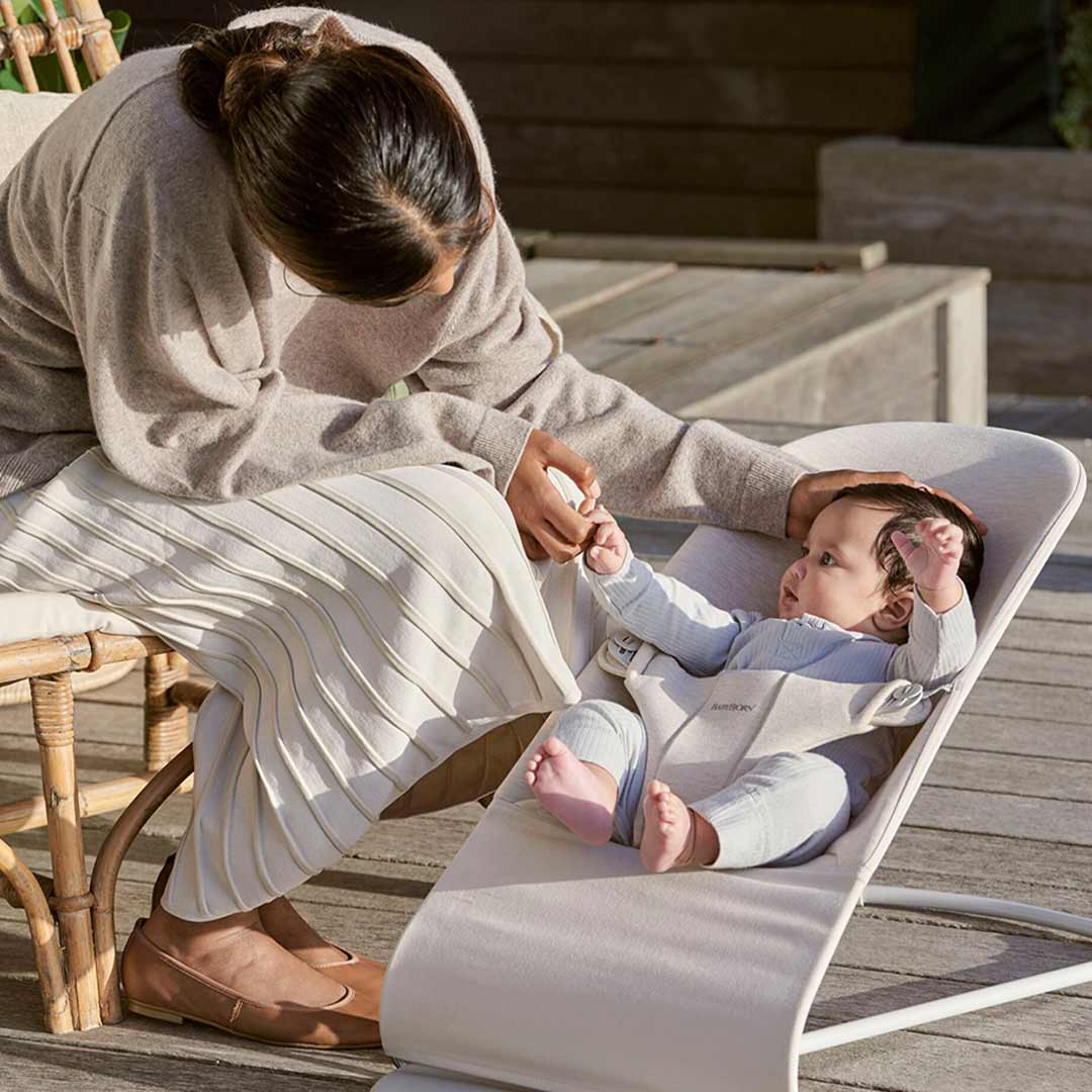 BabyBjorn Bouncer Bliss - 3D Jersey - Light Beige-Baby Bouncers- | Natural Baby Shower