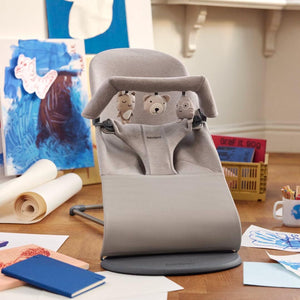 BabyBjorn Bouncer Bliss - 3D Jersey - Sand Grey-Baby Bouncers-Sand Grey-Without Bouncer Toy | Natural Baby Shower