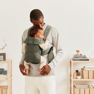 BabyBjorn Mini Woven Baby Carrier - Dark Green-Baby Carriers- | Natural Baby Shower