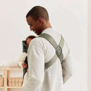 BabyBjorn Mini Woven Baby Carrier - Dark Green-Baby Carriers- | Natural Baby Shower