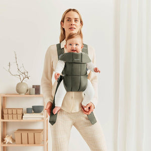 BabyBjorn Mini Woven Baby Carrier - Dark Green-Baby Carriers- | Natural Baby Shower