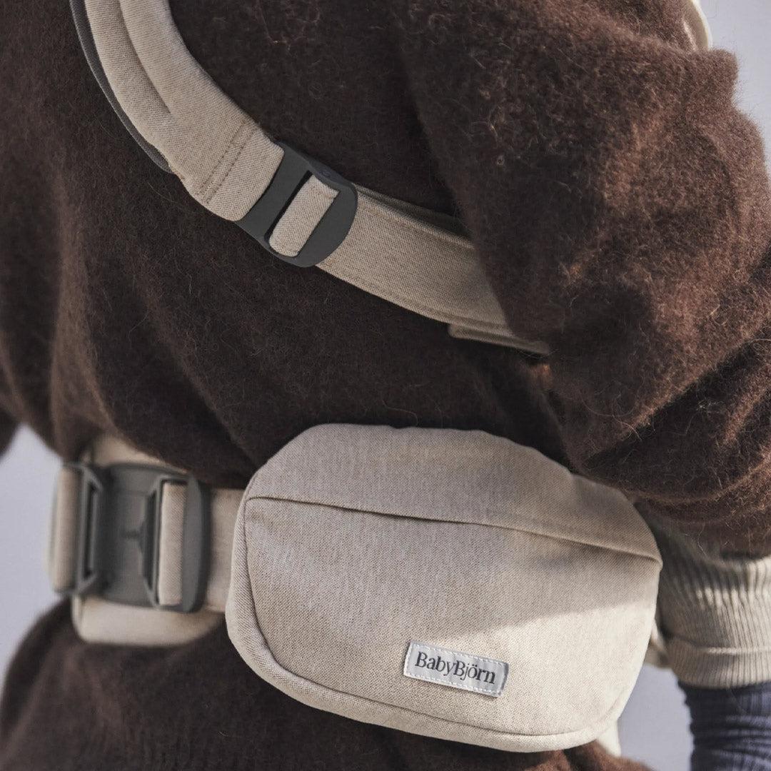 BabyBjorn Pocket Pouch Woven Melange - Light Beige-Baby Carrier Inserts-Light Beige-One Size | Natural Baby Shower