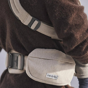 BabyBjorn Pocket Pouch Woven Melange - Light Beige-Baby Carrier Inserts-Light Beige-One Size | Natural Baby Shower