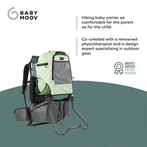 Babymoov Moov & Hike Baby Carrier - Sage Green-Baby Carriers-Sage Green- | Natural Baby Shower