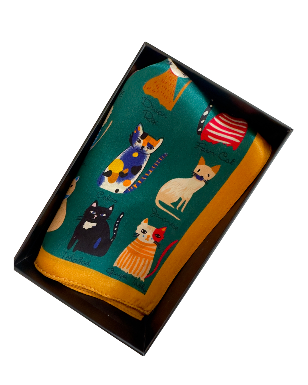 Baveal - एमराल्ड कैट्स %100 डट रेशम शॉल – 53 सेमी