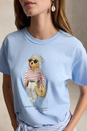 Polo Ralph Lauren basic kadın pamuklu tişört VNTG CTN JSY-KNT-T-SHIRT