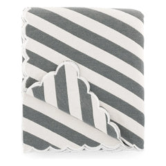 The Socialite Family - Striped cotton Monastico bedspread | Dark Green