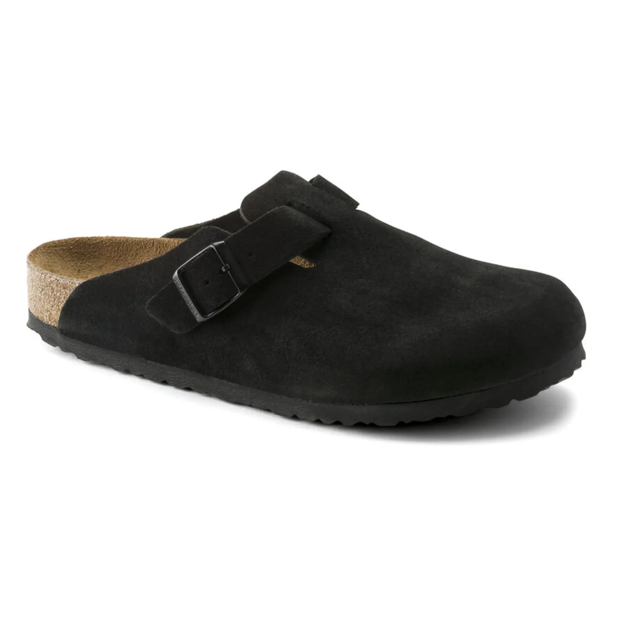 BIRKENSTOCK - Boston Süet Terlikler - Yetişkin Koleksiyonu | Siyah