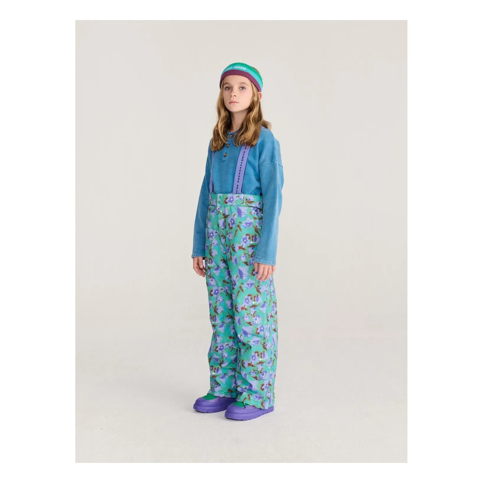 Bobo Choses - Flowery Geri Dönüştürülmüş Elyaf Kayak Pantolonu | Turkuaz