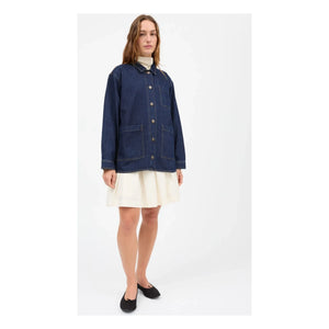 Skall Studio - Henny organik pamuklu overshirt | İndigo mavi