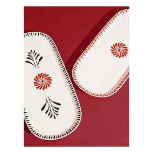 Serax - Baazar oval servis tabağı, Waww La Table - 2'li Set | Kırmızı