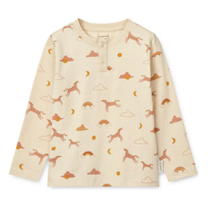Liewood - Wilhem Dream organik pamuk pijama | Krem