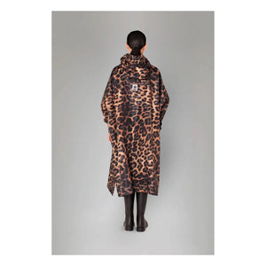 Rainkiss - Dark Leopard Waterproof Cape - Women's Collection | Brown