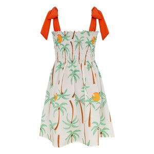 Pepita & Me - Waffle Palm Kleid | Elfenbein