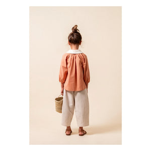 birinit - Claudine yakalı bluz Dessert Organik pamuk | Russet