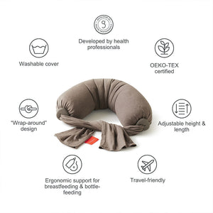bbhugme Nursing Pillow - Hazel Brown-Nursing Pillows-Hazel Brown- | Natural Baby Shower