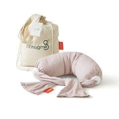 bbhugme Nursing Pillow - Pink Melange-Nursing Pillows-Pink Melange- | Natural Baby Shower