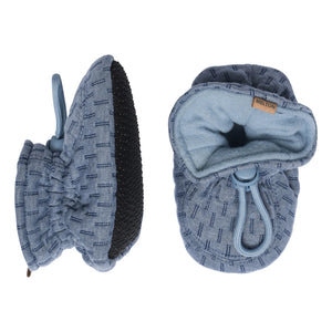 Melton - Texturierte Hausschuhe | Blau