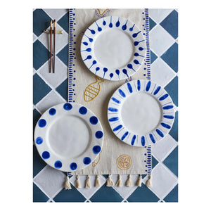 Bloomingville - Linora Teller - 3er-Set | Blau