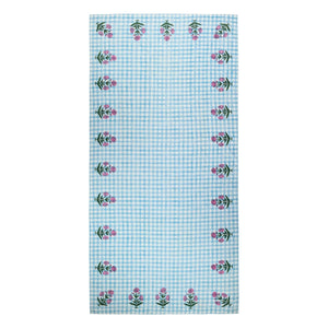 Doing Goods - Iris Karierte Tischdecke | Blau