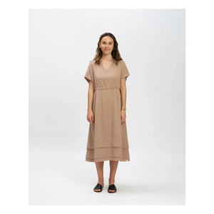 Matona - Tencel elbise | Açık kahverengi