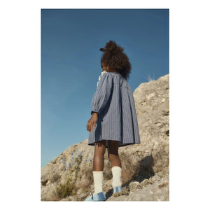 Louise Misha - Hyacinte Dress Organic cotton plaid | Blue
