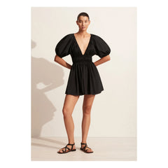 Matteau - Shired Draped Mini Dress | Black