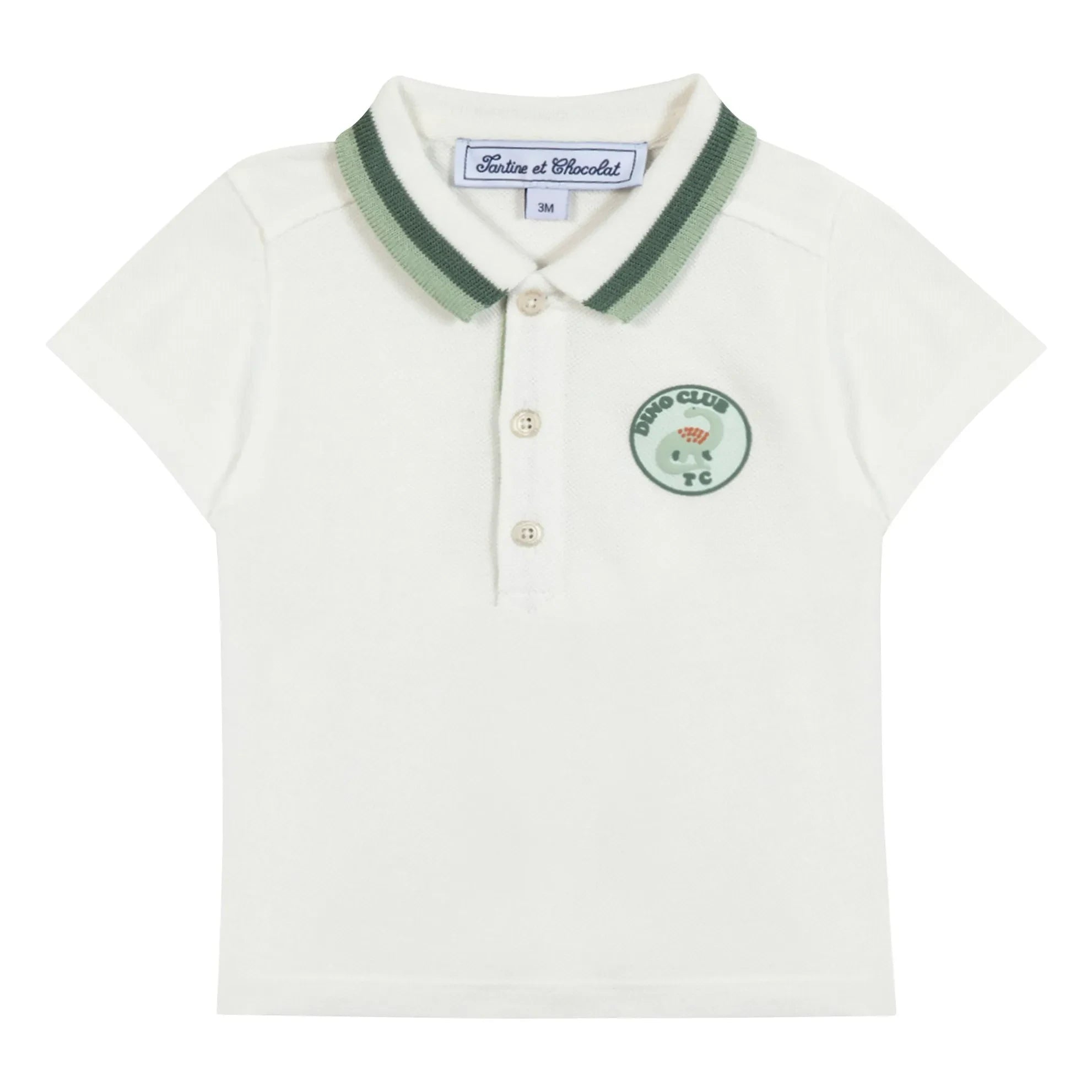 Tartine et Chocolat - Dinosaur Polo | Ecru