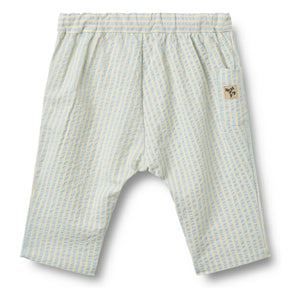 Wheat - Henry Gestreifte Bio-Baumwollhose | Hellblau