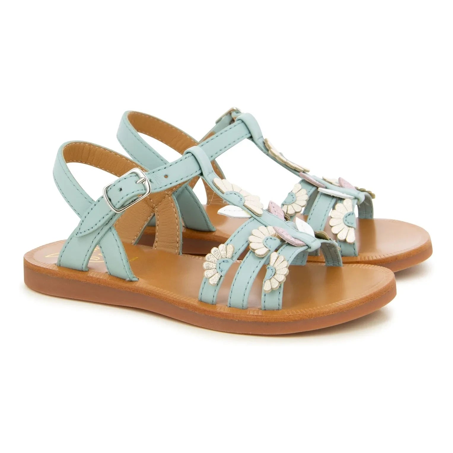 Pom d'Api - Plagette Multi Daisy sandaletler | Turkuaz