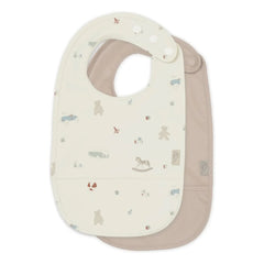 Glass Glass - Vintage Toys Bib - Set of 2 | Beige
