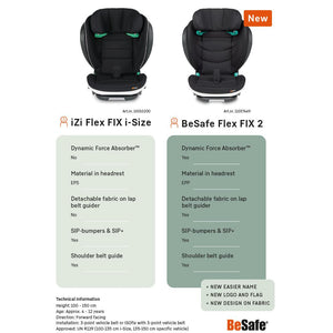 BeSafe Flex Fix 2 Car Seat - Anthracite Mesh-Car Seats-Anthracite Mesh- | Natural Baby Shower