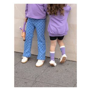 Mini Rodini - Organic Cotton Flare Pants | Azure Blue