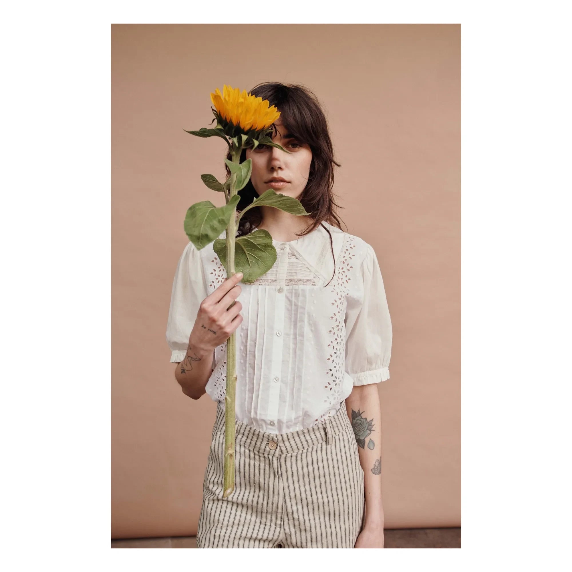 Emile et Ida – Vintage-Baumwollbluse | Creme