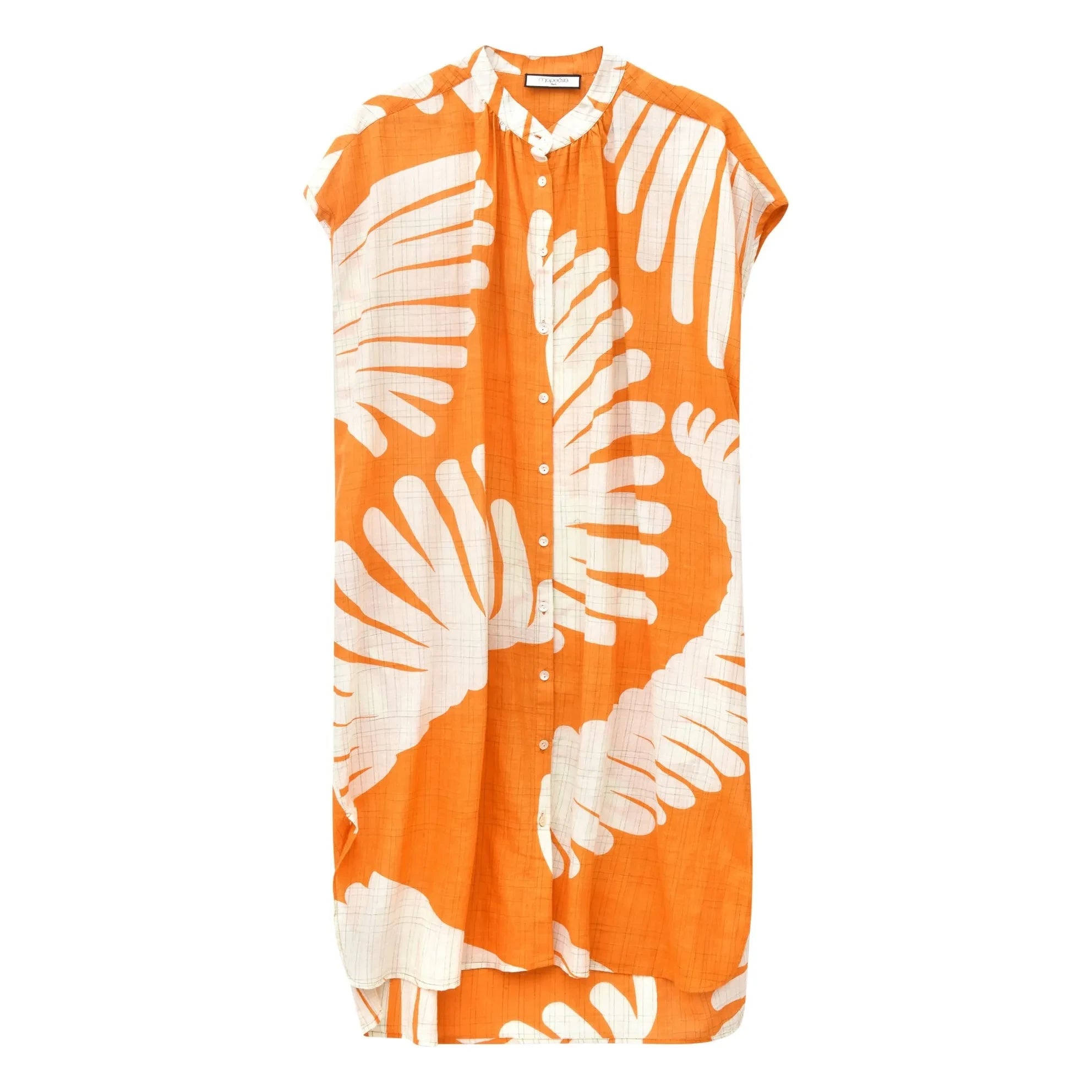 Mapoésie - Alma Palme Baumwollkleid | Orange