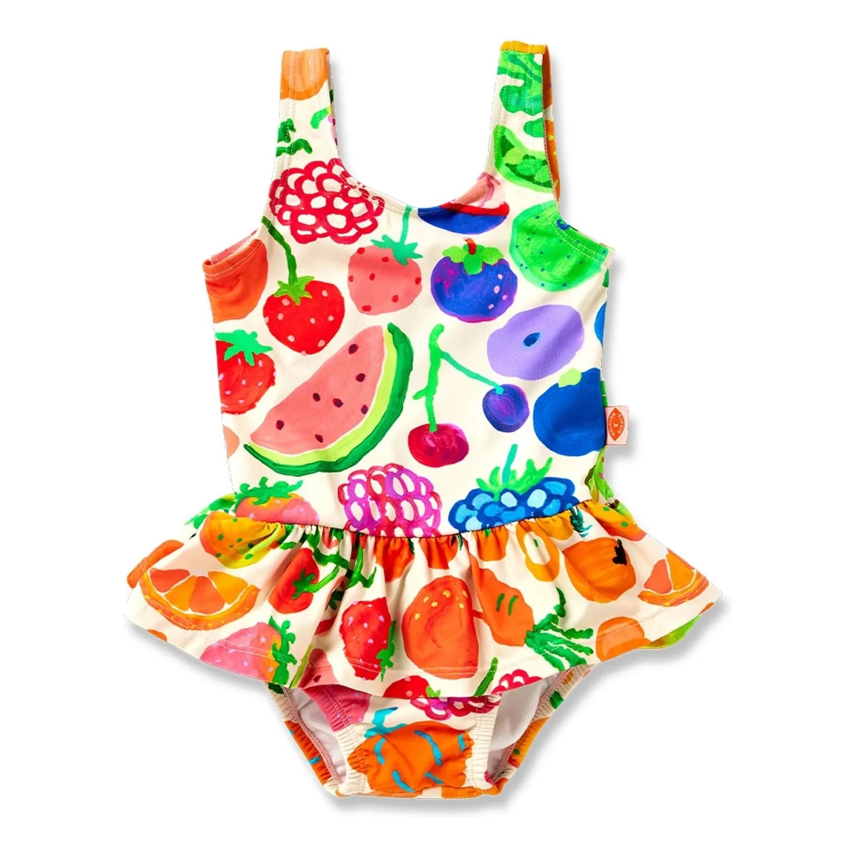 Halcyon Nights - Fruits Ruffles Swimsuit Made from Recycled Fiber | Off-White