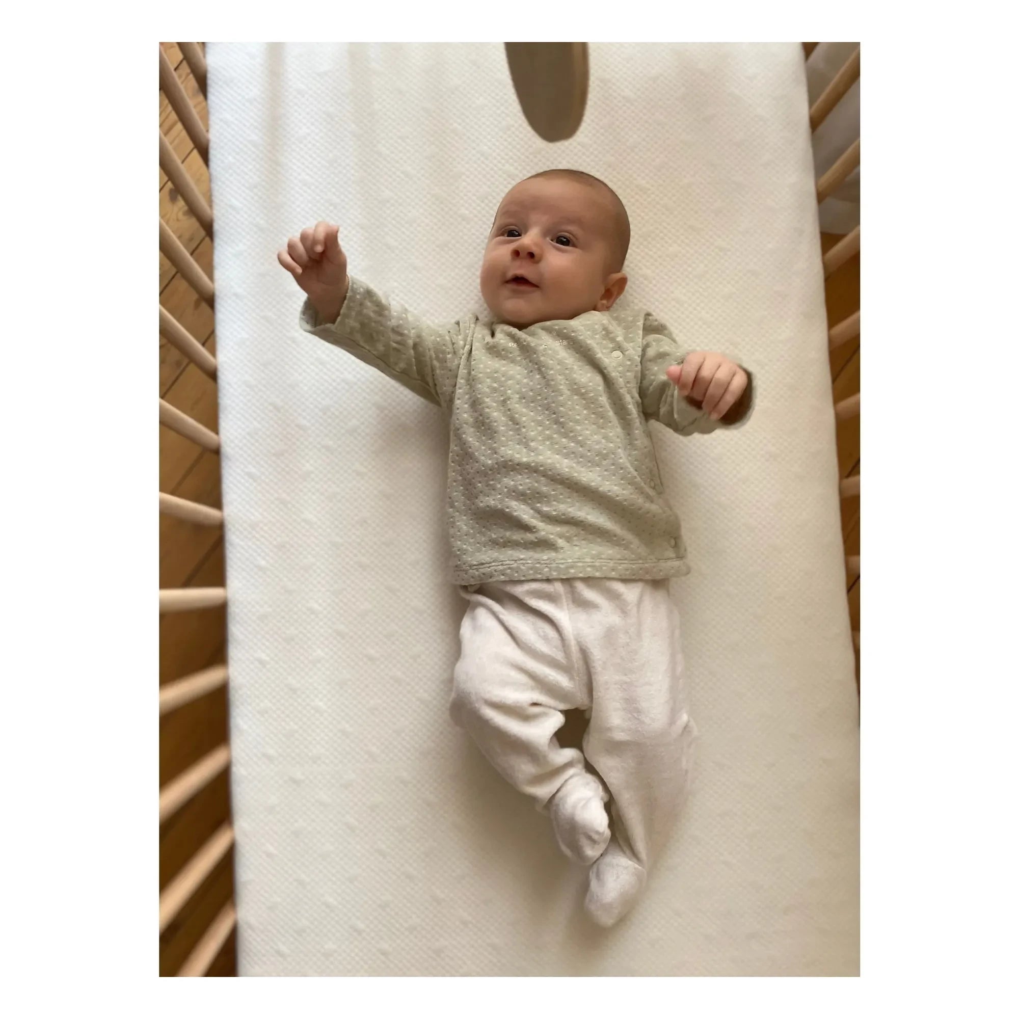 Candide - Organic Cotton Removable Cover Crib | White