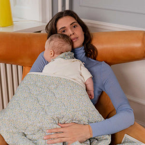 BIBS X LIBERTY Quilted Blanket - Eloise - Ivory-Blankets-Eloise/Ivory-70cm x 100cm | Natural Baby Shower