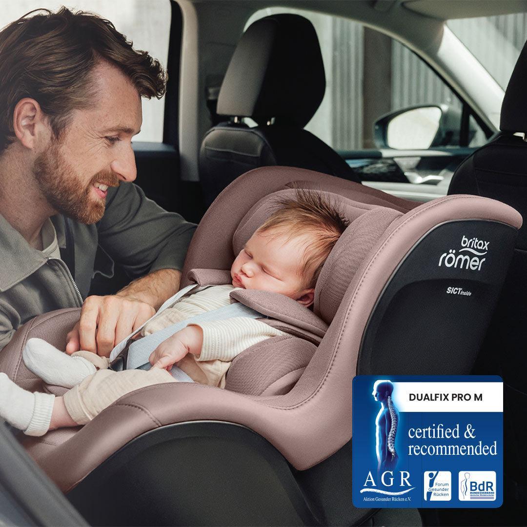 Britax Römer Dualfix Pro M 360 Car Seat - Linen Grey - Lux-Car Seats-Linen Grey- | Natural Baby Shower