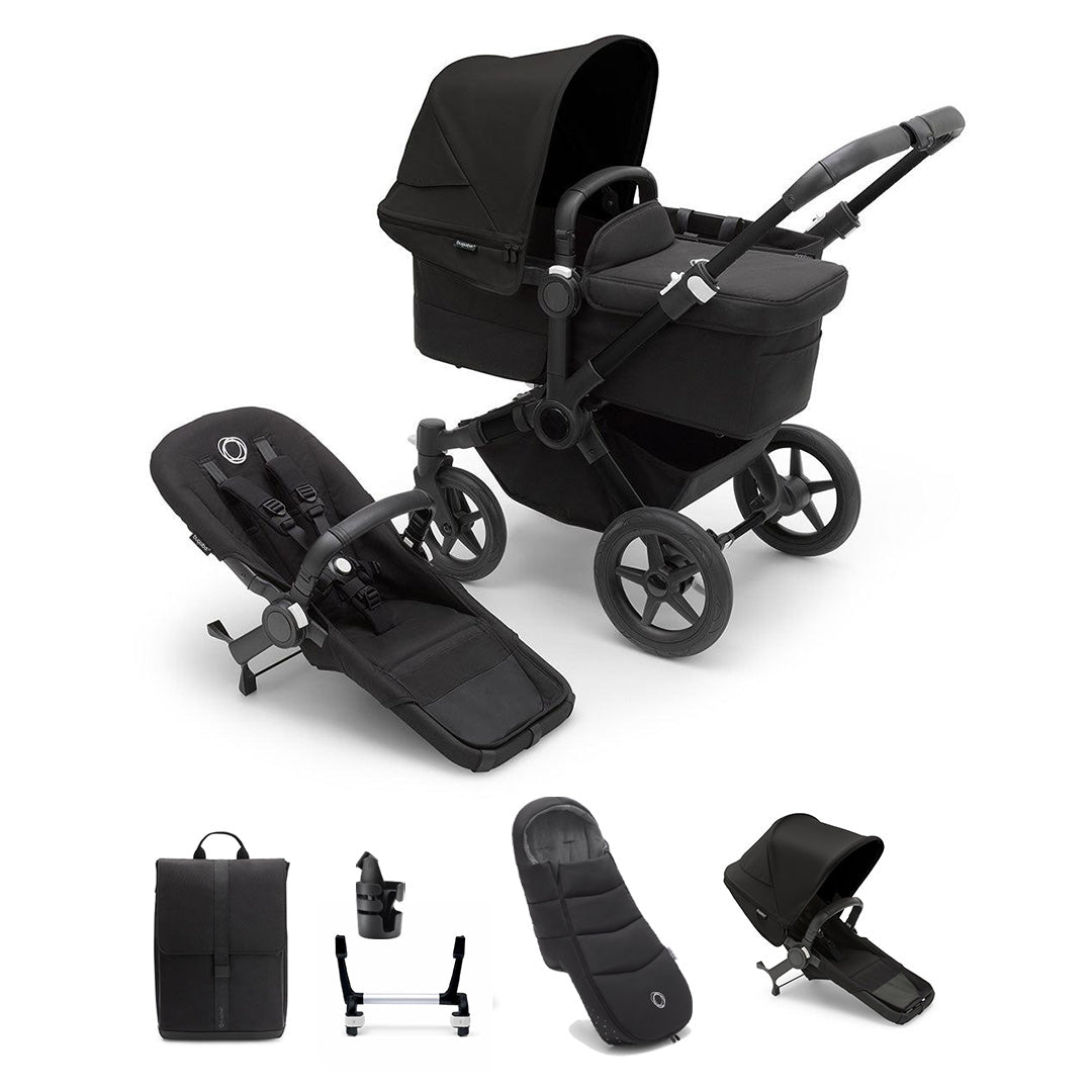 Bugaboo Donkey 5 Duo Essential Stroller Bundle-Travel Systems-Desert Taupe- | Natural Baby Shower