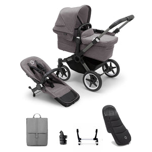 Bugaboo Donkey 5 Mono Essential Stroller Bundle-Travel Systems-Desert Taupe- | Natural Baby Shower